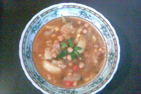 Густой томатный суп с нутом и смесью овощей - острый, пряный, ароматный: шаг 3