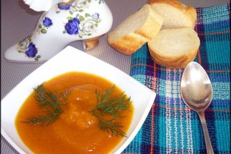 Суп-пюре из тыквы с мятой: шаг 1