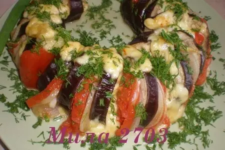 Баклажан запеченный с овощами и сыром: шаг 7