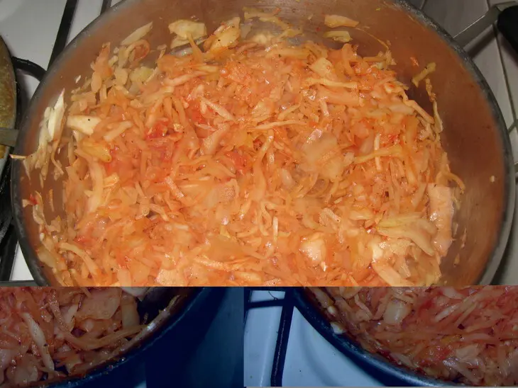 Капуста тушенная с солеными огурчиками: шаг 5