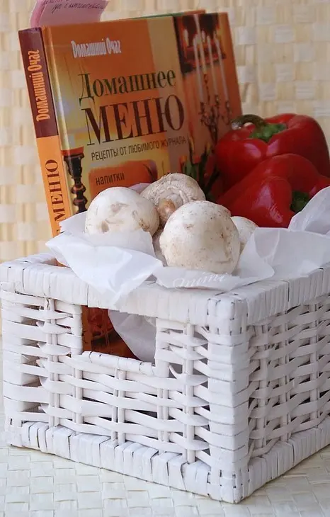 Перец, фаршированный грибами и брынзой: шаг 1