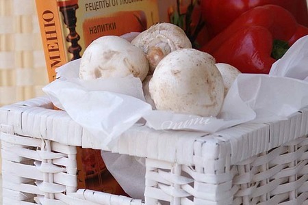 Перец, фаршированный грибами и брынзой: шаг 1