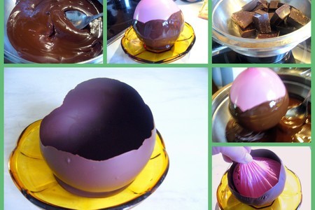 Десерт „шоколадные яйца“: шаг 2