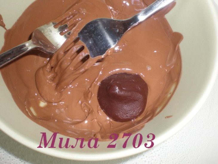Шоколадные  конфеты «кофе со сливками»: шаг 2