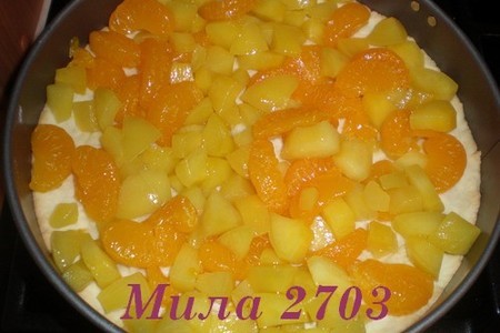 Песочно-сметанный пирог с фруктами: шаг 2