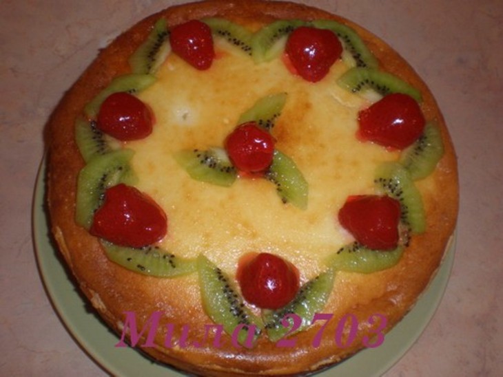 Песочно-сметанный пирог с фруктами: шаг 5