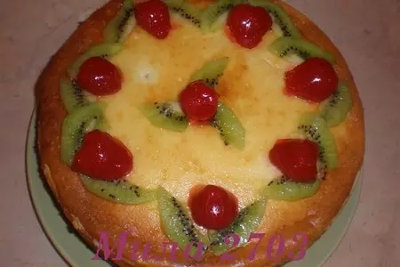 Песочно-сметанный пирог с фруктами: шаг 5
