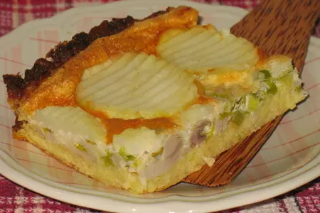 Картофельный «пирог» с курицей и пореем.: шаг 8