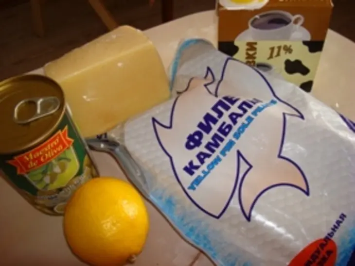 Камбала с оливками запеченая: шаг 1