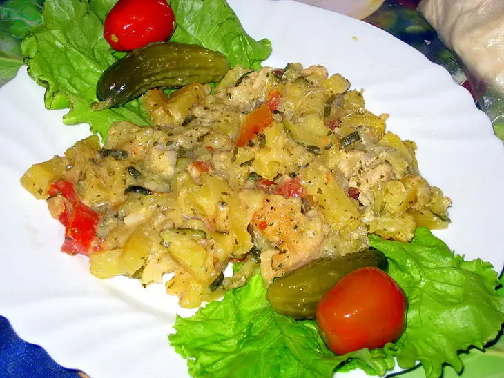 Рыбка с овощами.: шаг 7