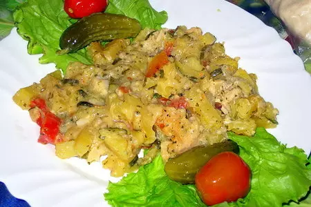 Рыбка с овощами.: шаг 7