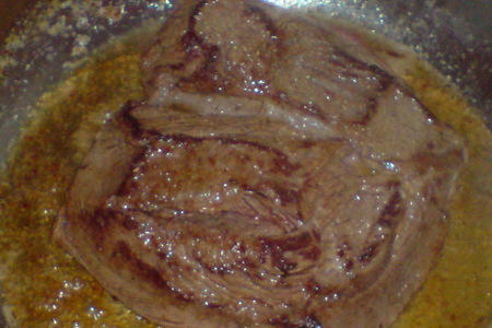 Говядина под базиликовым соусом: шаг 3