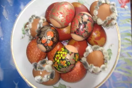 Пасха сырая,кулич домашний,крашенки по-старинке.: шаг 5