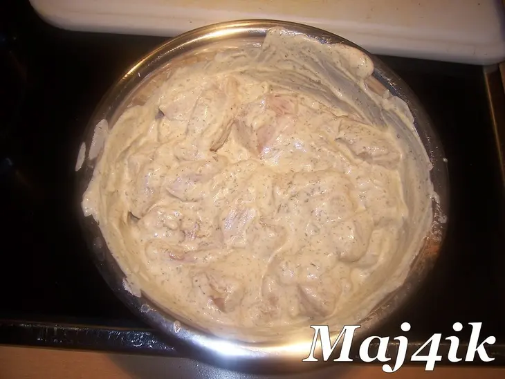 Курочка под шубкой в сливочно-горчичном маринаде: шаг 2