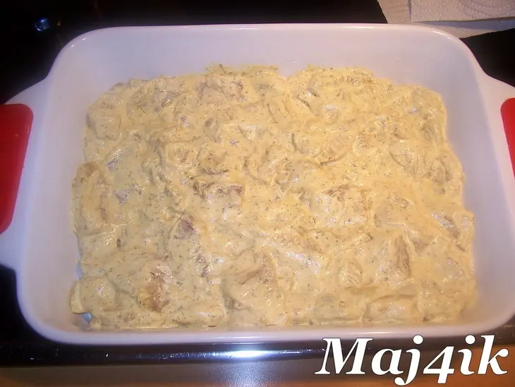 Курочка под шубкой в сливочно-горчичном маринаде: шаг 3