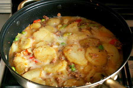 Картофельная тортилья с тунцом: шаг 6