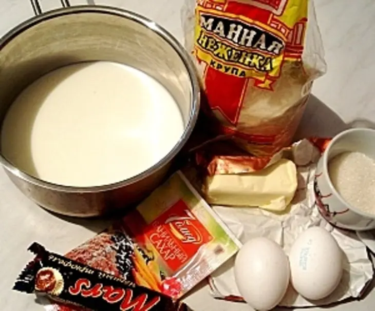 Нежное суфле из ...... ....  манки.: шаг 1