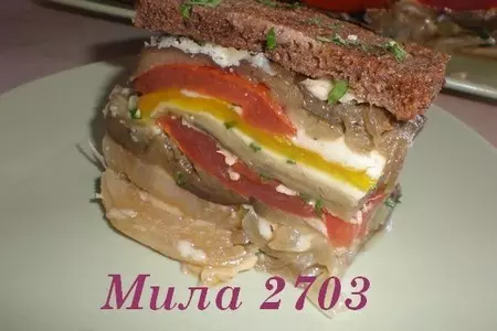 «пианино» салат из печеных овощей с сыром и гренками: шаг 8