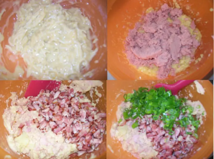 Необычные драники - котлеты с сыром, сосисками и беконом: шаг 3