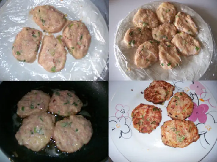 Необычные драники - котлеты с сыром, сосисками и беконом: шаг 4