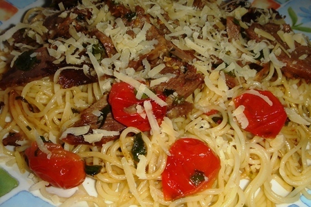 Спагетти с помидорами(и не только): шаг 6