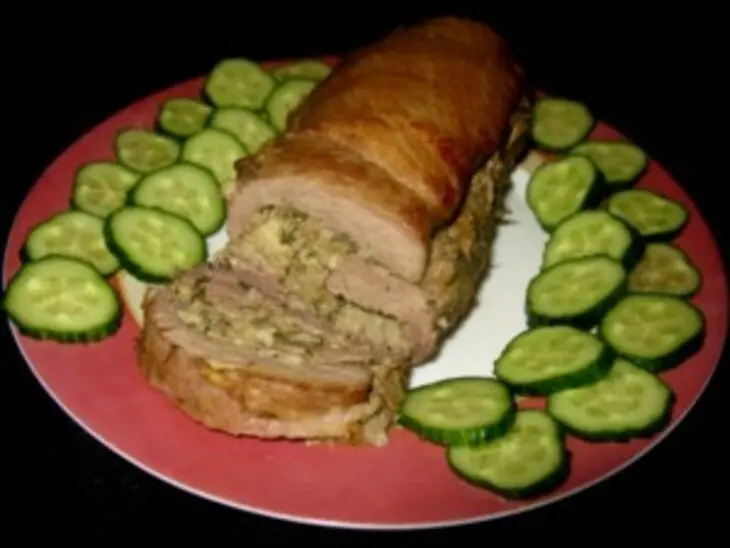 Рулет из свинины с грушами и сыром: шаг 6