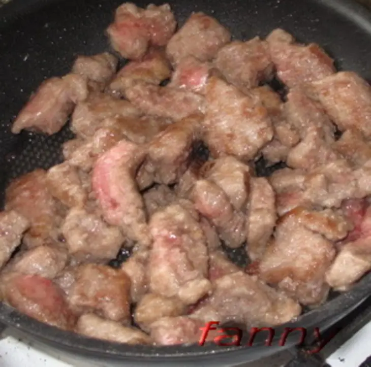 Говядина с белыми грибами: шаг 3