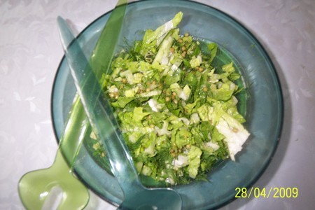 Салат "весенний -зеленый": шаг 3