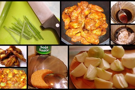 Chili chicken wings в соево-ананасовом соусе: шаг 1