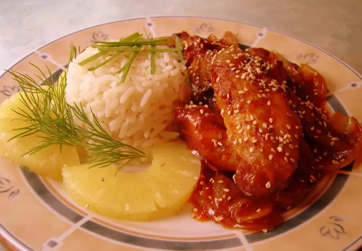 Chili chicken wings в соево-ананасовом соусе: шаг 3