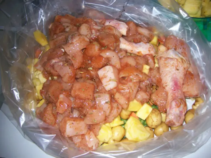 Курочка с ананасом и овощами. для тех, кто на диете и не только: шаг 4