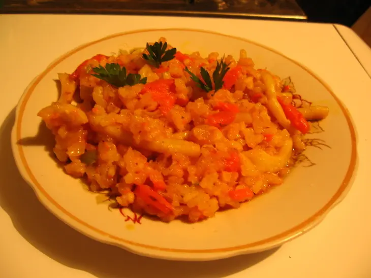 Плов с кальмарами: шаг 1