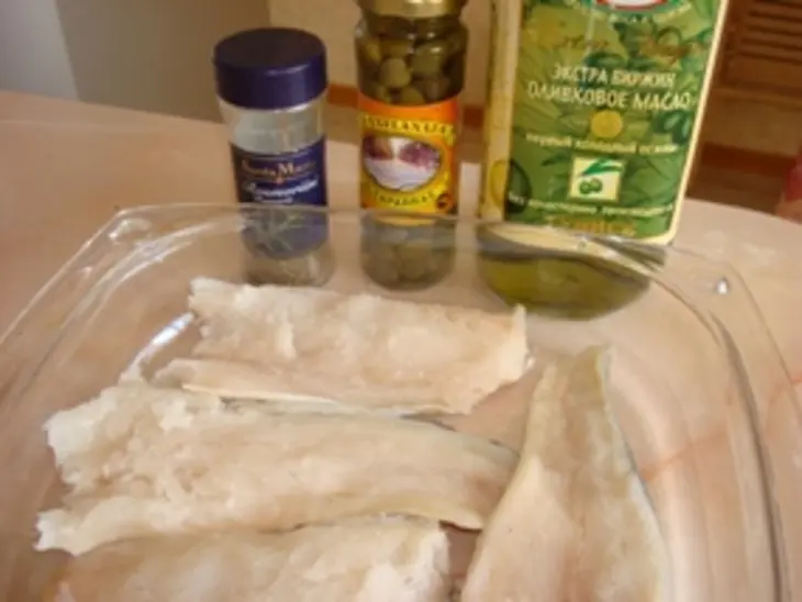 Треска с розмарином и каперсами: шаг 1