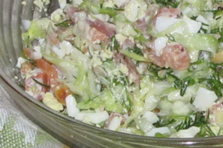 Салат из капусты с копченым лососем: шаг 6