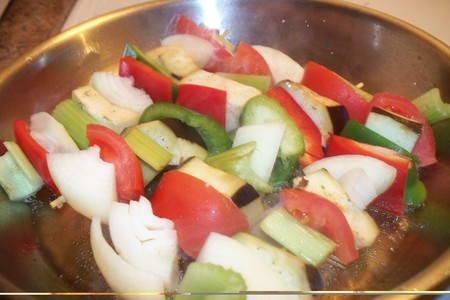 Шашлык овощной на сковороде за 5 минут.: шаг 5
