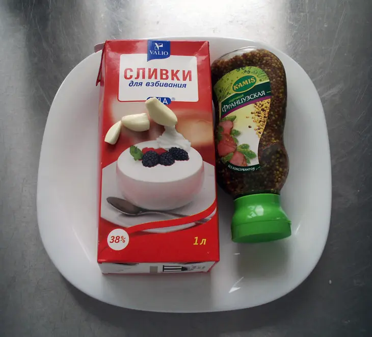 Печень в сливочно-горчичном соусе: шаг 6