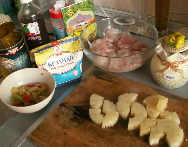 Кебаб из курицы с ананасами: шаг 1