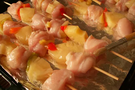 Кебаб из курицы с ананасами: шаг 5