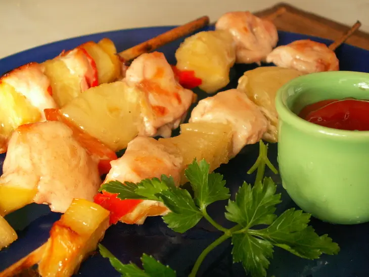 Кебаб из курицы с ананасами: шаг 6