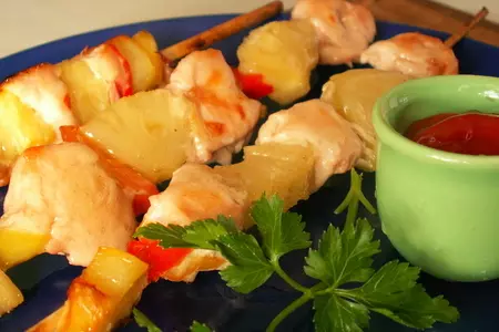 Кебаб из курицы с ананасами: шаг 6