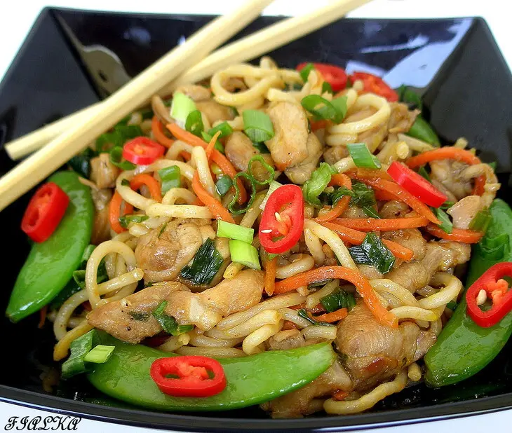 Курица с лапшой и овощами(chicken chow mein): шаг 1