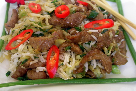 Рис с капустой и бараниной(lamb&amp;cabbage rice): шаг 1
