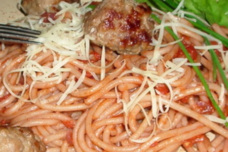 Спагетти с тефтелями: шаг 4