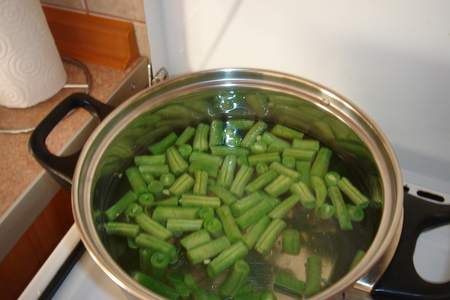 Суп-крем из шпината  с зеленой фасолью: шаг 3