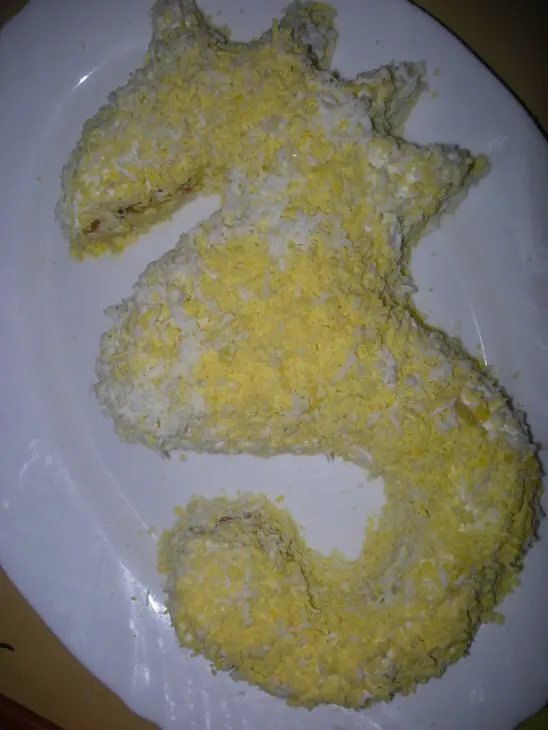 Салат "морской конек": шаг 5