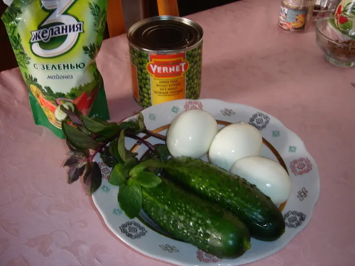 Зеленый салат: шаг 1