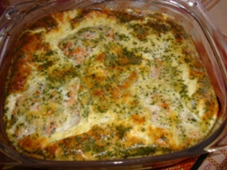 Форель в сырных сливках: шаг 4