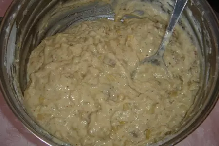 Закусочный кекс с картофелем и мясом.: шаг 3