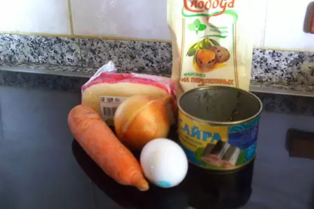 Салат"мимоза"( №n+1): шаг 1