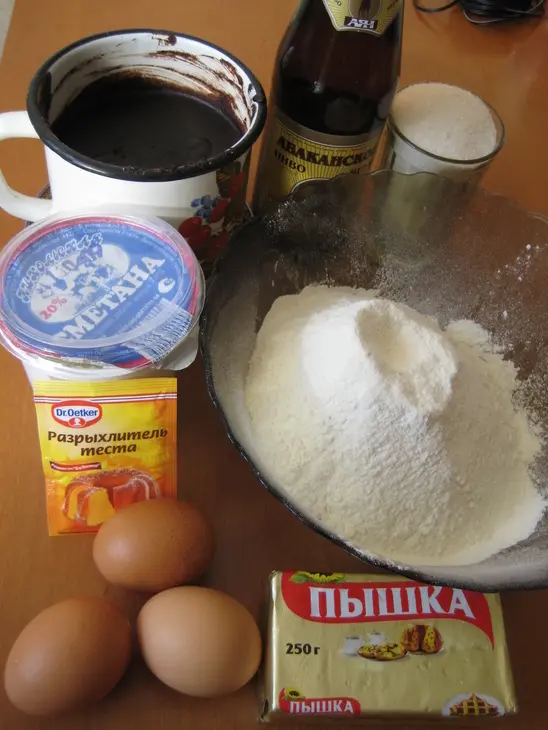 Пирог с черёмухой: шаг 1